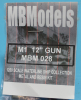 U-Boot 12"-Gun "M 1" M-Klasse bemalt (1 St.) GB 1917 MB-Modelle MB 28